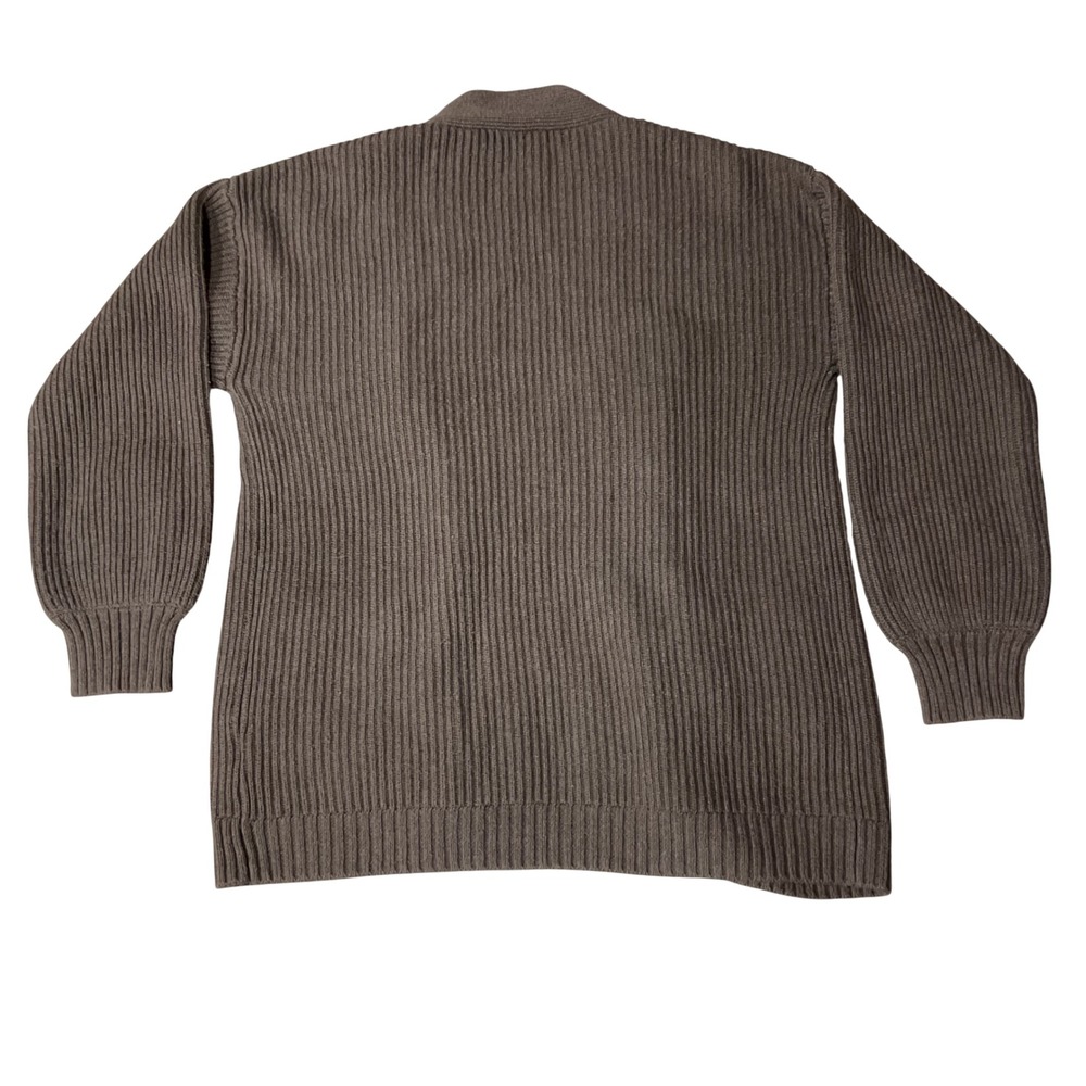 Quince Women's 100% Organic Cotton Oversized Open Cardigan Heather Brown Size XS - Picture 3 of 7